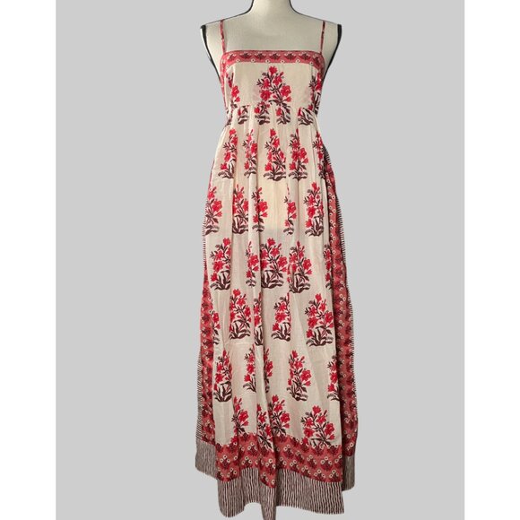 Flawed J. Crew Cotton Voile Midi Dress in Block Print Womens S Floral Item CI679 - Picture 6 of 16
